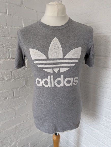 Other - Adidas Originals Crew Neck T Shirt - Size XS - Grey & White - Cotton - P2P 19"
